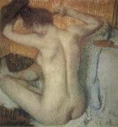 Woman Combing her Hair Edgar Degas